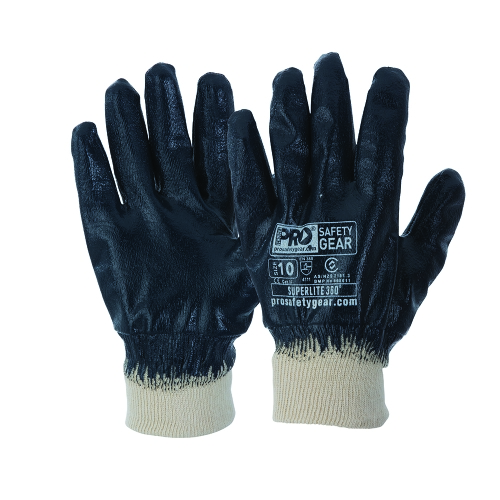 PRO GLOVE NITRILE DIPPED SUPER-LITE FULL DIP BACK LARGE